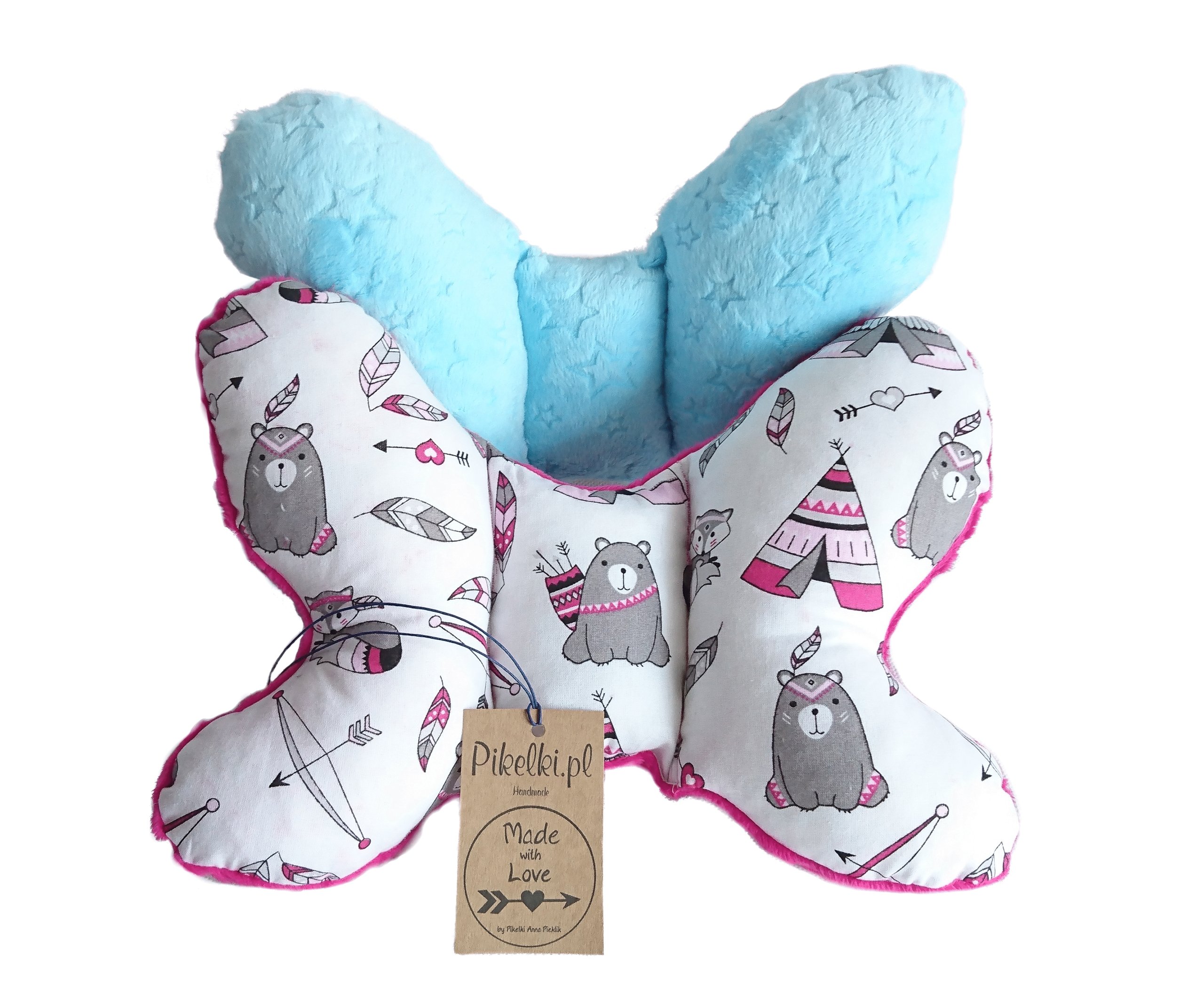 PODUSZKA ANTYWSTRZĄSOWA PODRÓŻNA MOTYLEK MINKY Bohater brak