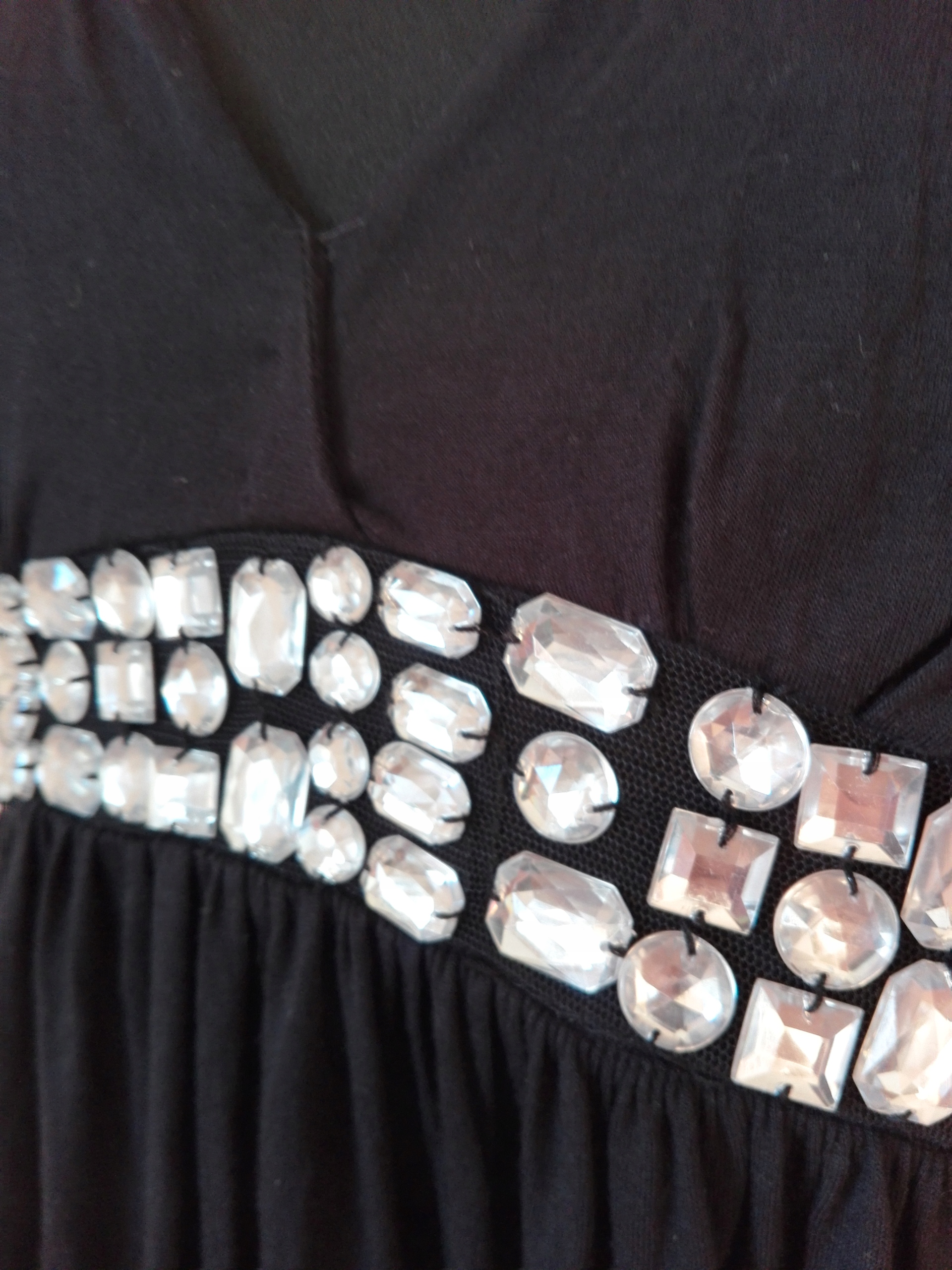 BLUZKA DAMSKA TOP KRYSZTAŁKI CZARNA AMISU L Marka Amisu