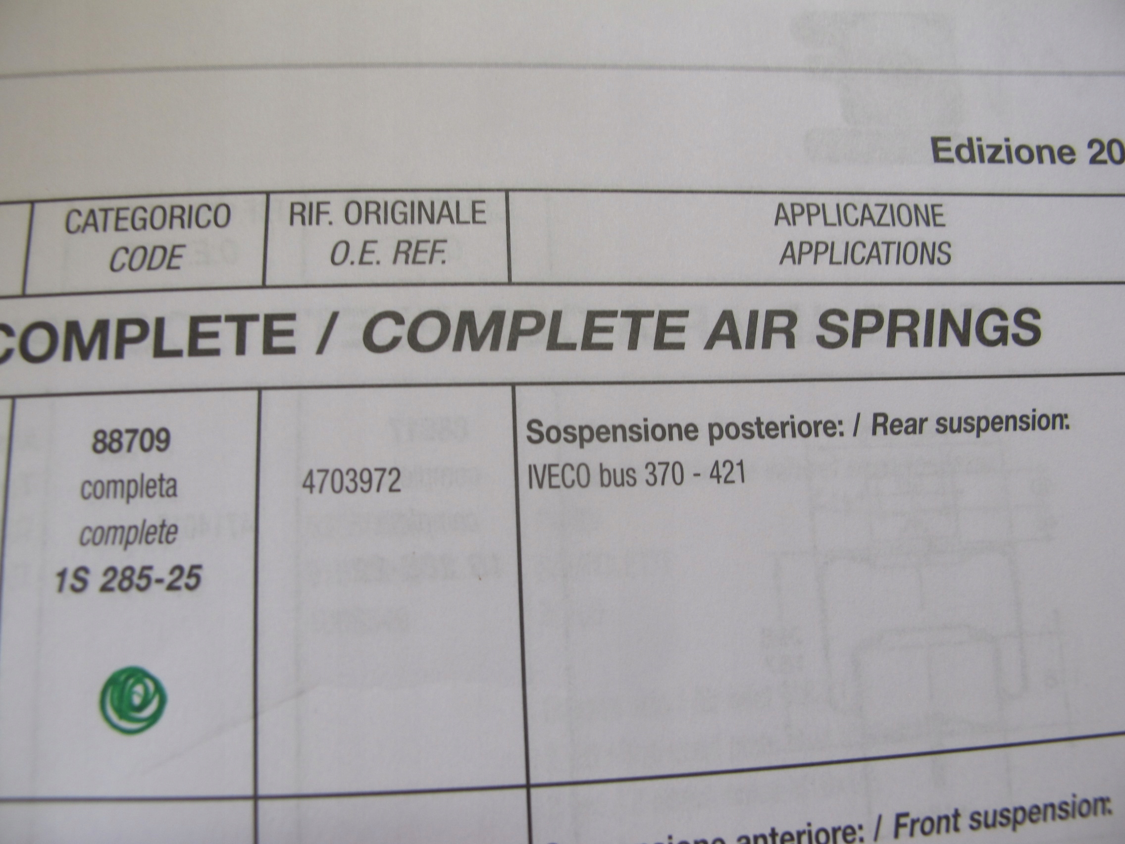 Miech poduszka IVECO 370 421 OE iveco 4703972 Part manufacturer other