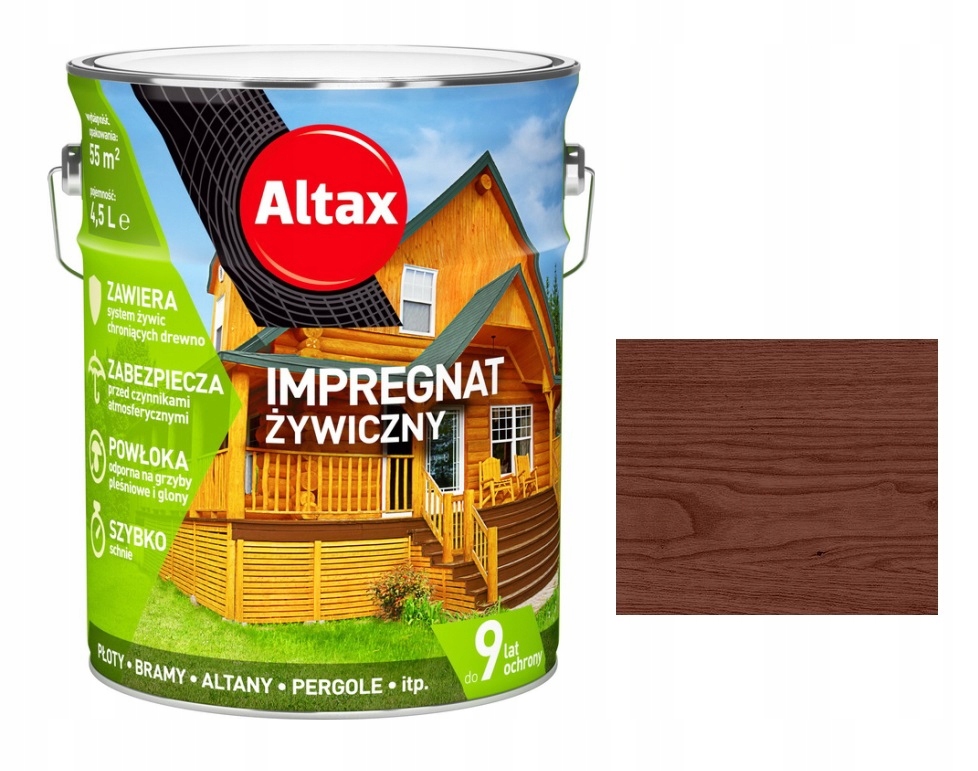 

Altax Impregnat Żywiczny Do Drewna 4,5L Orzech