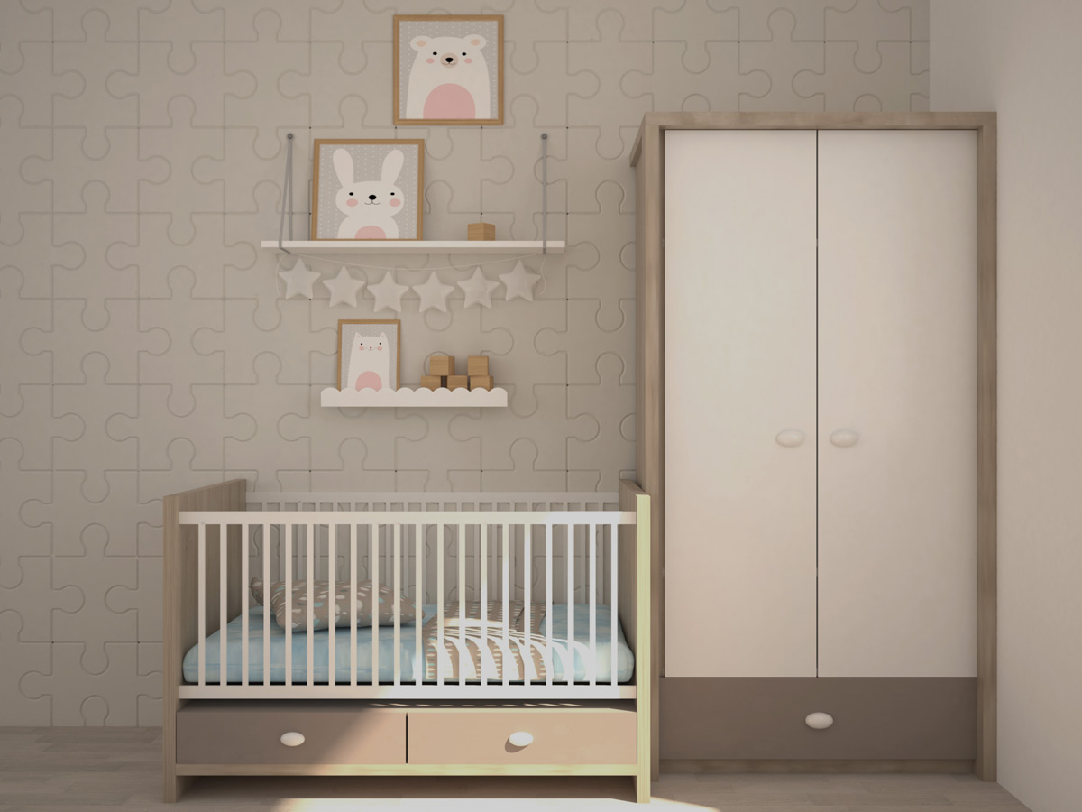 Panel ścienny styropianowy Puzel, Puzle Długość 46.5 cm