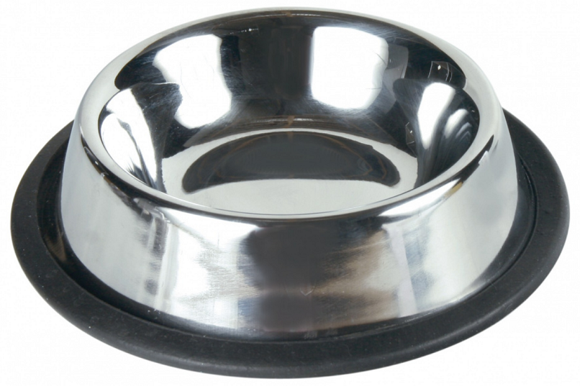 

Miska metalowa na gumie 0,2l / średnica 15cm