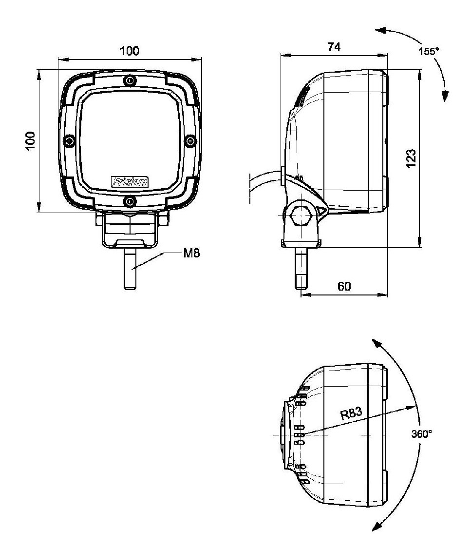 LAMPA ROBOCZA HALOGEN 9 LED SZPERACZ IP68 1800lm EAN 5907556005617