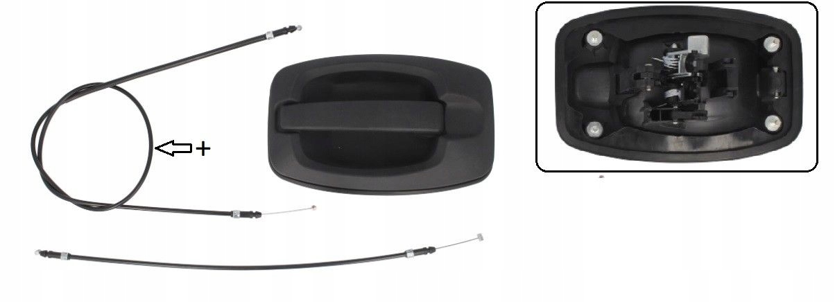 KLAMKA BOCZNA DRZWI PRZESUWANYCH FIAT DUCATO 2006 Installation side Right front Rear right