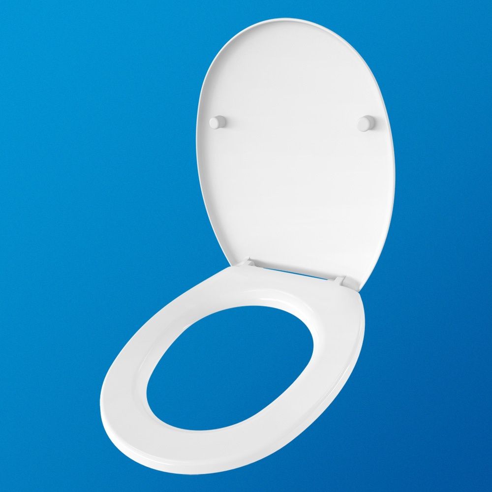 TRADYCYJNA DESKA SEDESOWA Z DUROPLASTU ZAWIASY METALOWE SANIT-PLAST 42x36CM Kod producenta 021/AM