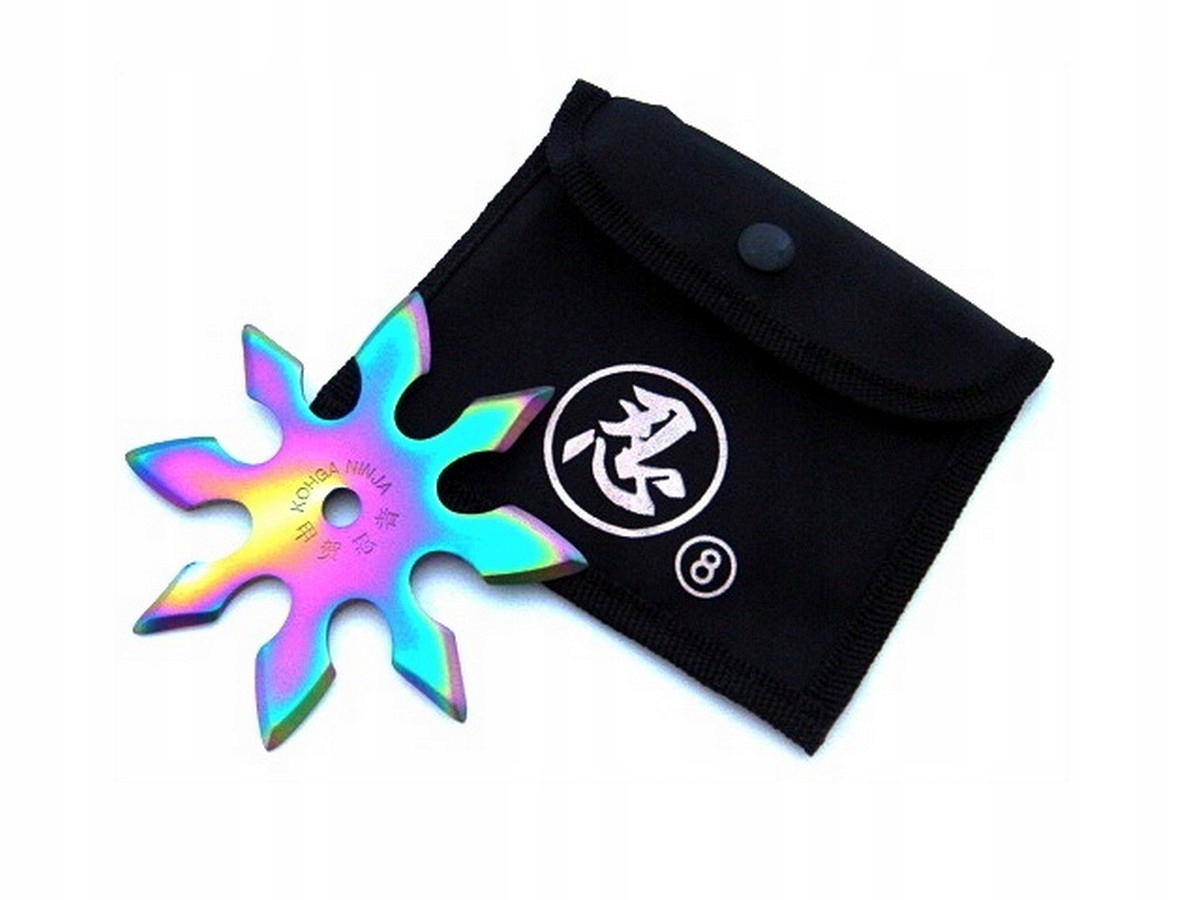 Rzutka Shuriken 8 ramion gwiazdka N-404B rainbow