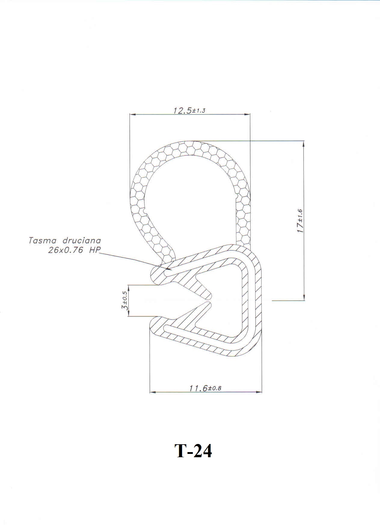 USZCZELKA NA RANT T24 DRZWI KLAPY POKRYWY KOTŁA Producent części Inny