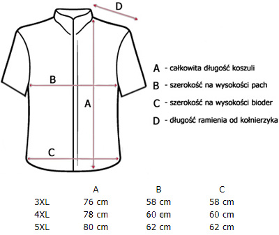 Duża koszula Bagarda bordowa bordo wzorek 3XL K044 Rozmiar 3XL