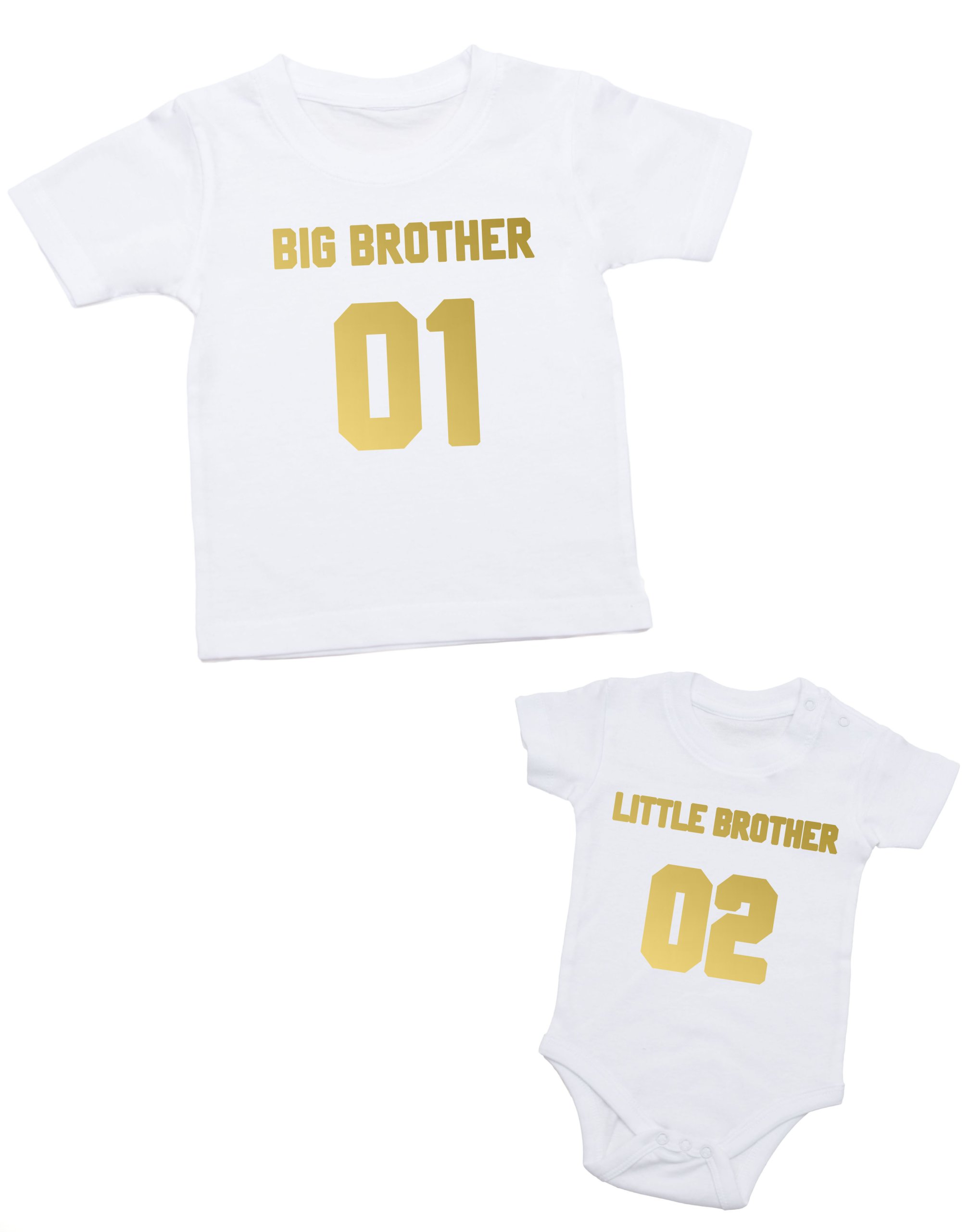Комплект футболки для ДЕТЕЙ БРАТЬЕВ и сестер золотой