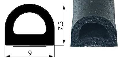 Uszczelki do okien okna okienne PROFIL D 100mb Kod producenta PROFIL D