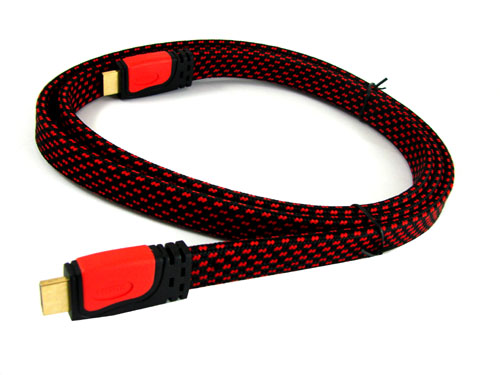 

Kabel Przewód Hdmi 3D 4K Full Hd Złoty Płaski - 1m