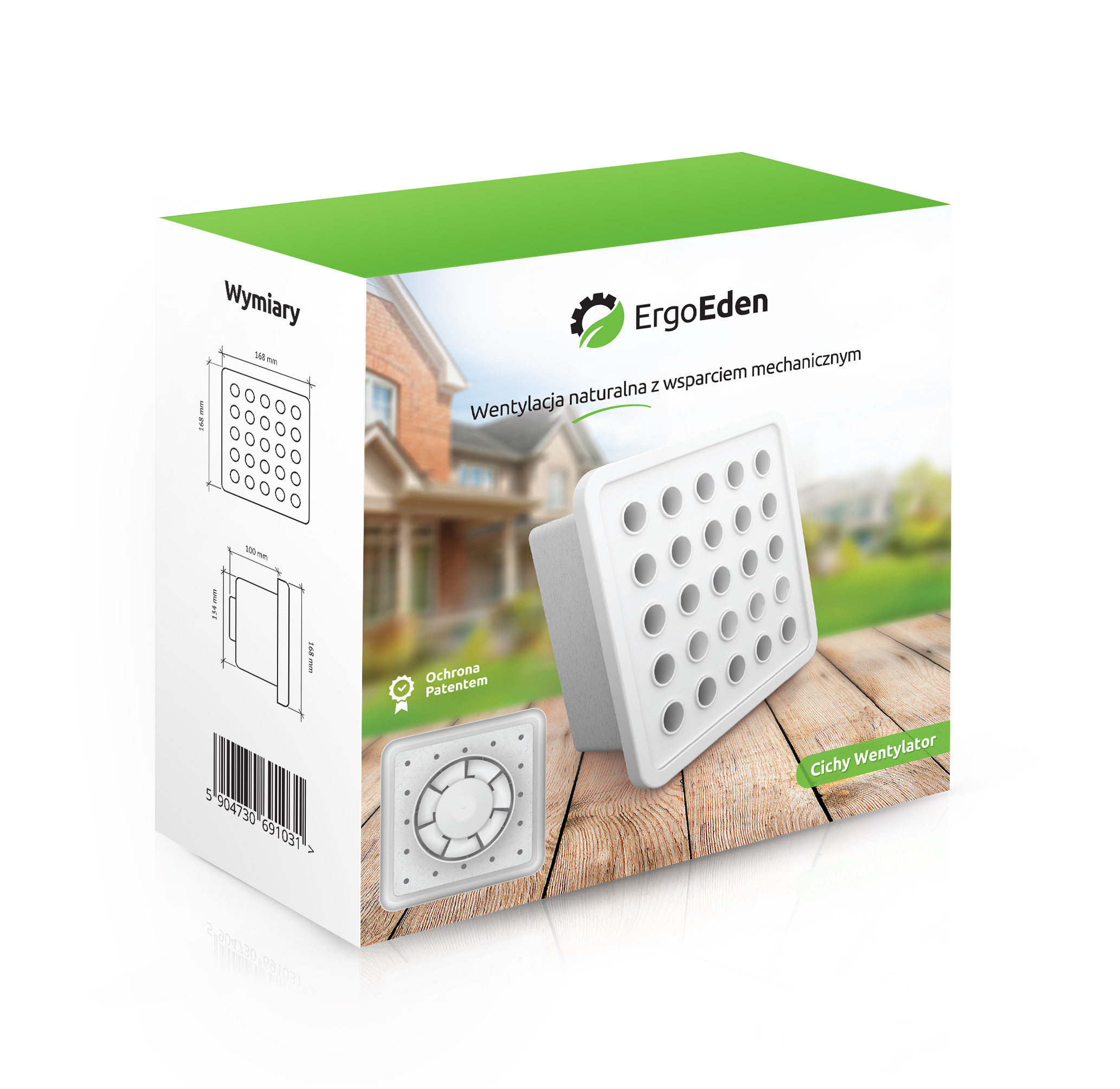 Tichý – Koupelnový Ventilátor – Ergokratka – Bílá Barva