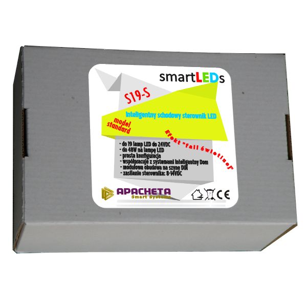 Sterownik schodowy oświetlenia LED smartLEDs S19-S typu FALA Marka Smartleds