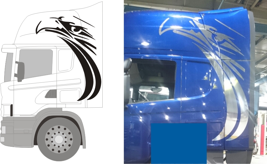 NAKLEJKI SCANIA GRYF ORZEL NA KABINE gratis Manufacturer Rozglos