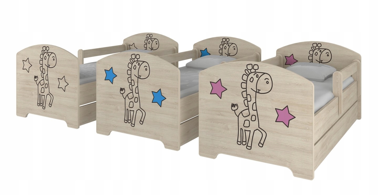 Łóżko OSKAR BABY BOO 140X70 MAT.PK+SZUFLADA WZORY! Kolor wielokolorowy