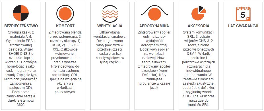 SHOEI NEOTEC II SEPARATOR TC-3 ROZM.L Numer katalogowy producenta Neotec-II Separator TC-3