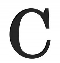 

Litery na dom oznaczenie budynku litera czarna C