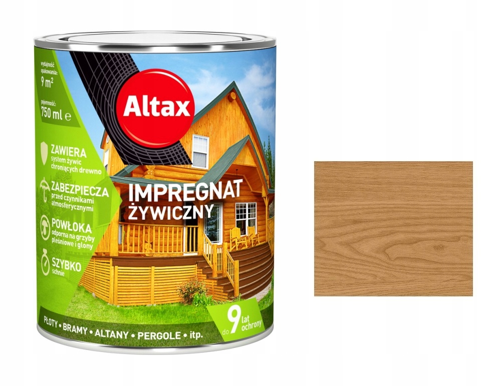 

Altax Impregnat Żywiczny Do Drewna 2,25L Dąb
