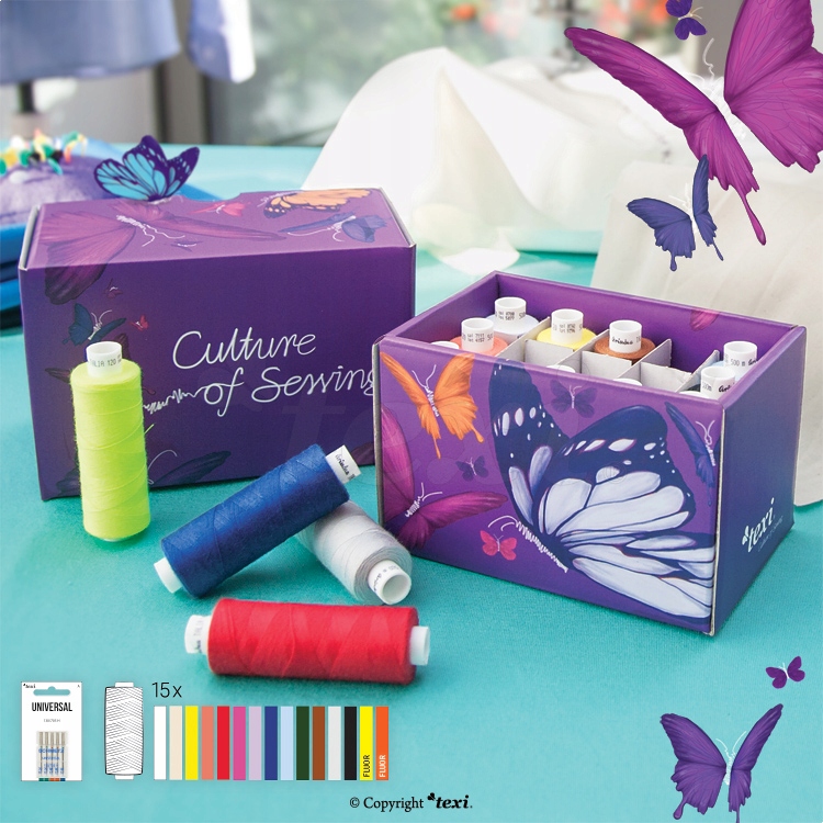 

Zestaw 15 nici Ariadna +igły uniwersalne Texi +box