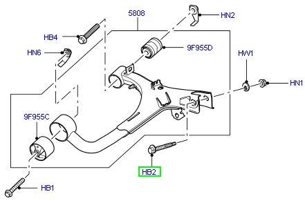 болт ричага Land Rover Discovery 3 4 и Range Номер каталоге запчасти Ryg000384 foto 0