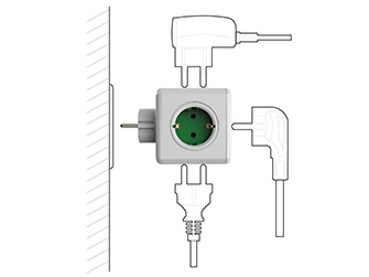 Listwa rozgałęźnik PowerCube Oryginal CZERWONY Długość przewodu 0 m