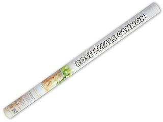 

Tuba strzelająca Białe płatki róż 60 cm Biały