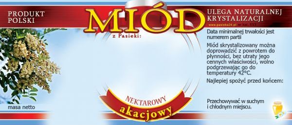 

Etykiety Samoprzylepne Akacjowy miód 100 szt