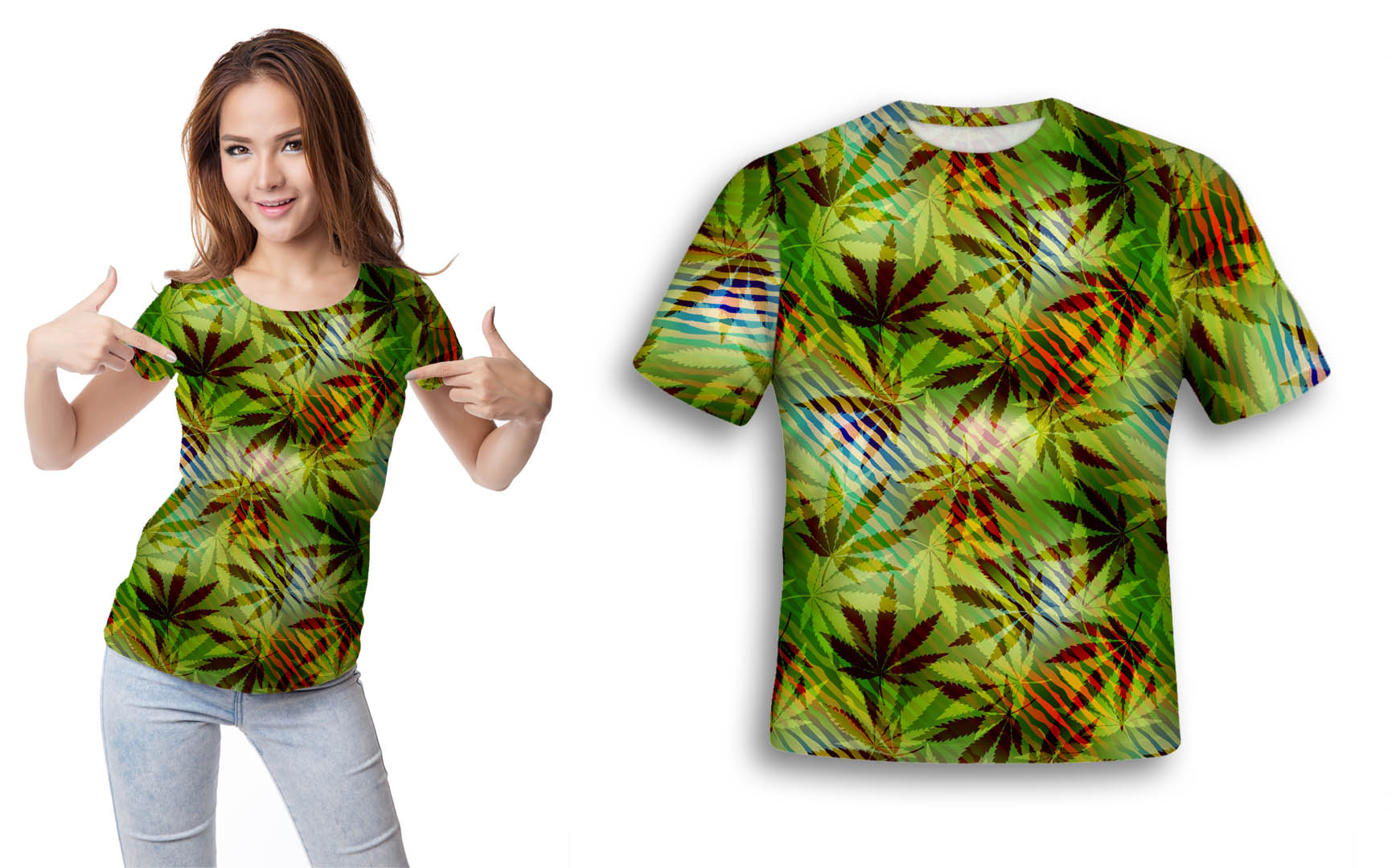 

Koszulka 3D T-shirt Wesołe Liście XL Gadzeciarska