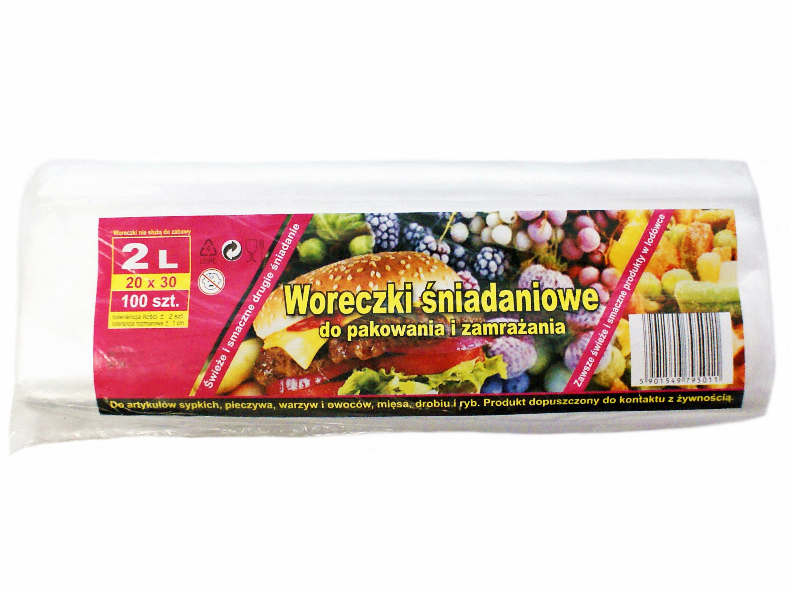 

Woreczki Foliwe Spożywcze Śniadaniowe 20x30 2L/100