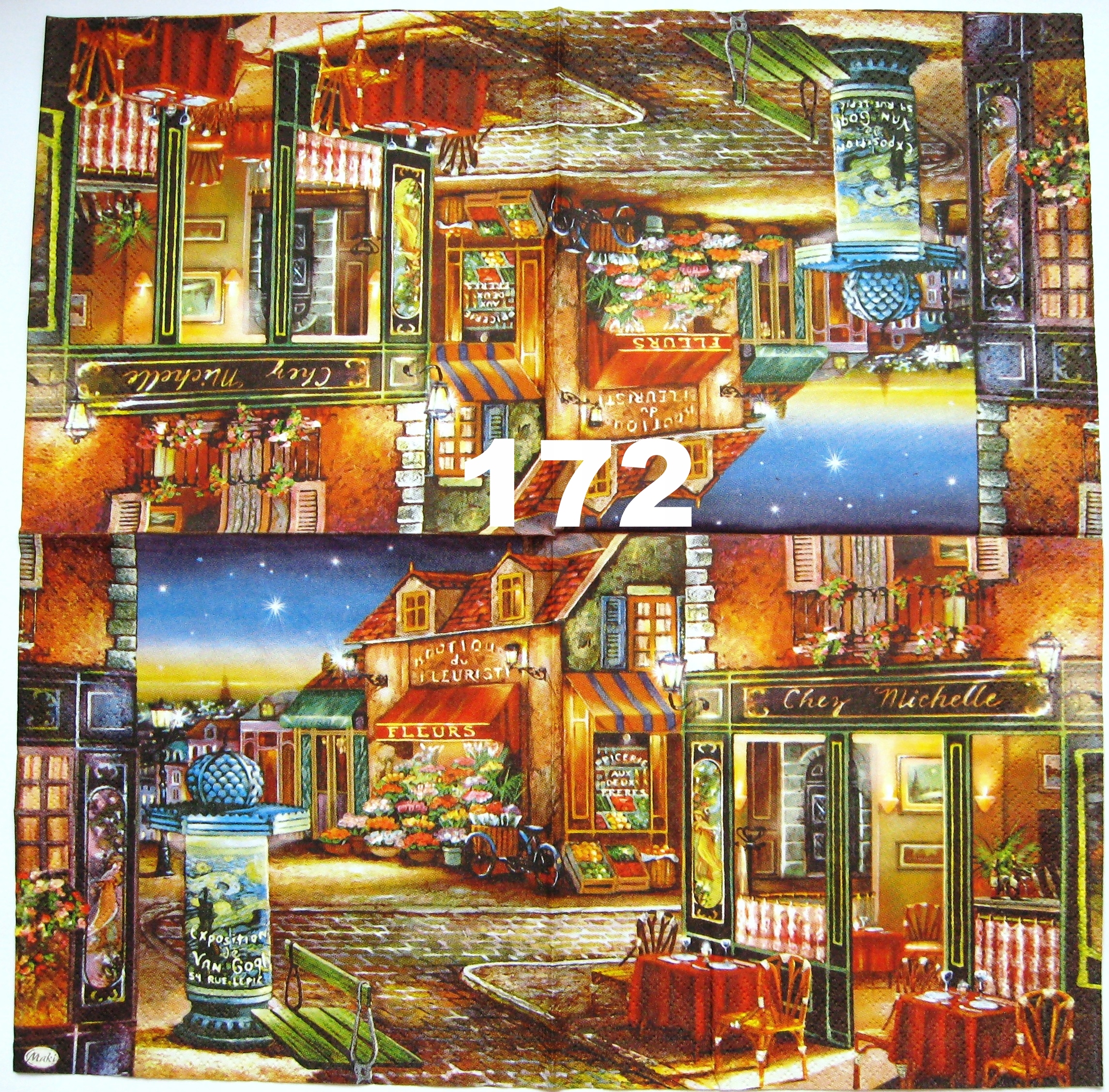 Салфетки для декупажа-2шт -ГОРОД-№ 172