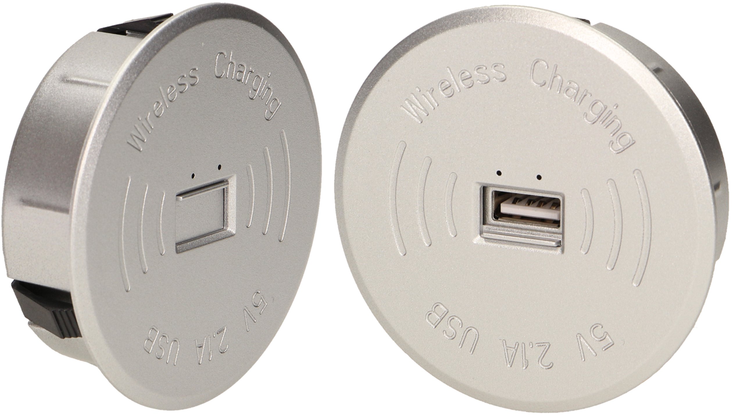 

Bezprzewodowa Ładowarka Indukcyjna + Usb Srebrna
