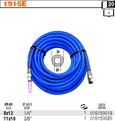 PRZEWÓD CIŚNIENIOWY Z OPLOTEM 11x16 BETA 1915E EAN (GTIN) 8014230348803