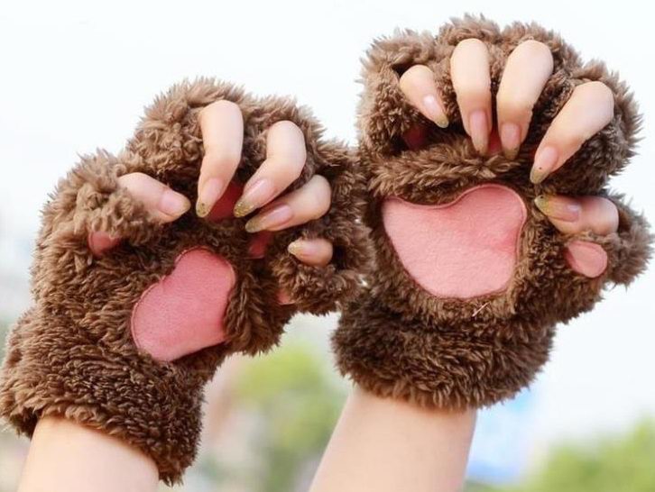 RĘKAWICZKI MITENKI KOCIE ŁAPKI WIECZÓR PANIEŃSKI Marka DKM