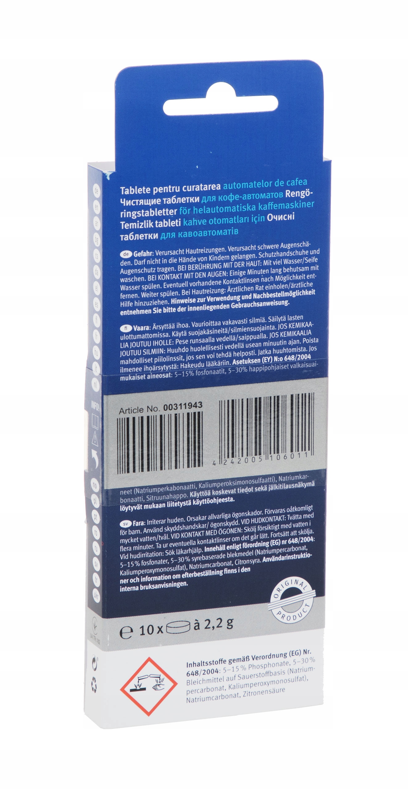 TABLETKI CZYSZCZĄCE BOSCH SIEMENS TZ60001 310575 Stan opakowania oryginalne