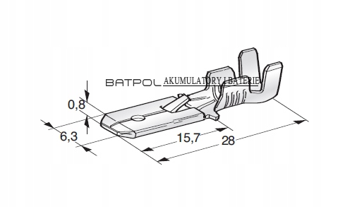KONEKTOR MESKI 6,3 NASUWKA 10 SZT ZACZEP 2,5-4,0 Producent części Batpol