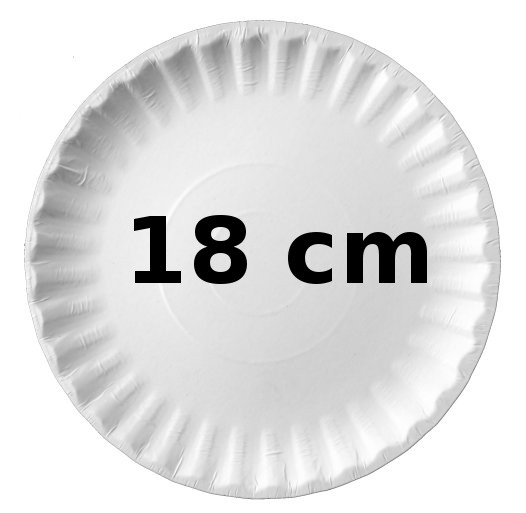 TALERZE PAPIEROWE JEDNORAZOWE 18 cm małe 100 szt Kolor biały