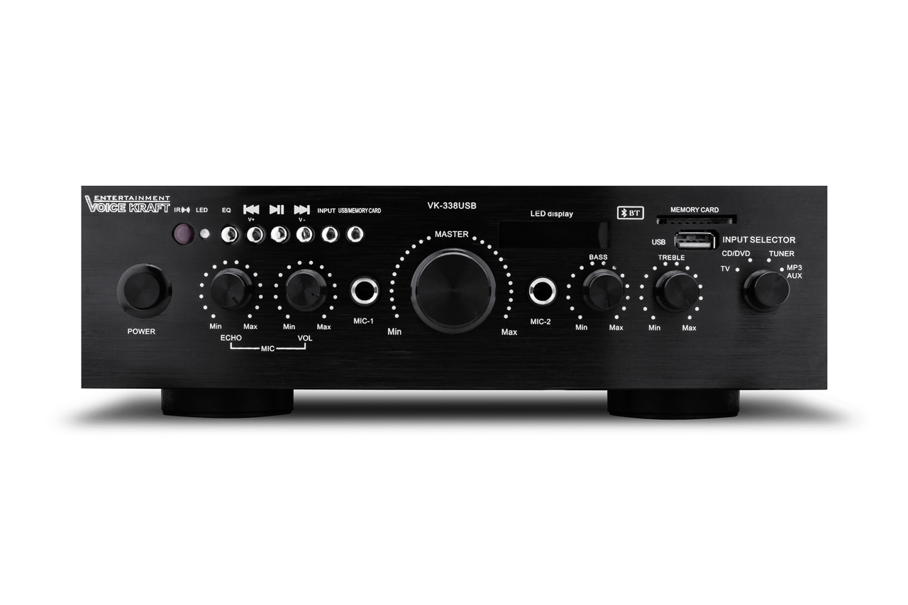 WZMACNIACZ STEREO 5 KANAŁÓW USB SD BLUETOOTH RADIO Kod producenta 338-WZM