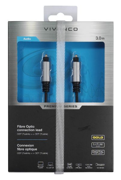 

Kabel Optyczny 3m 24K Metal Premium Vivanco W-wa
