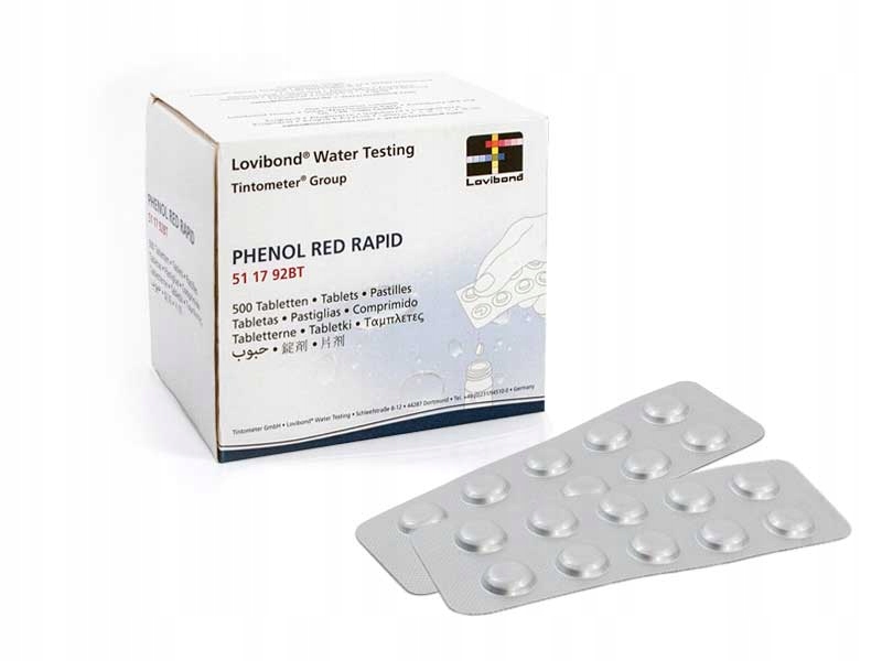 

Tabletki do Testera Pomiaru pH wody Phenol Red x20