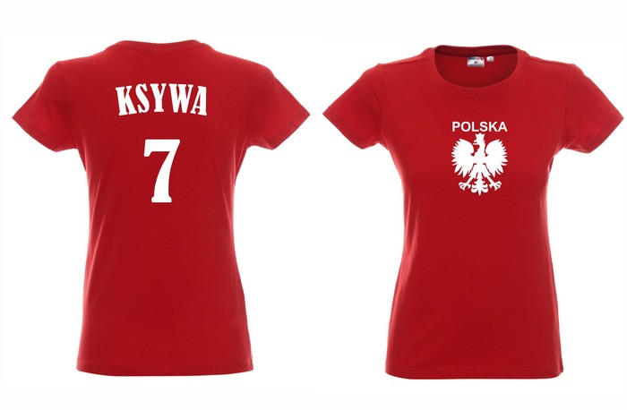 

Koszulka Polski, Kibica Własny Napis Imię dam Xs