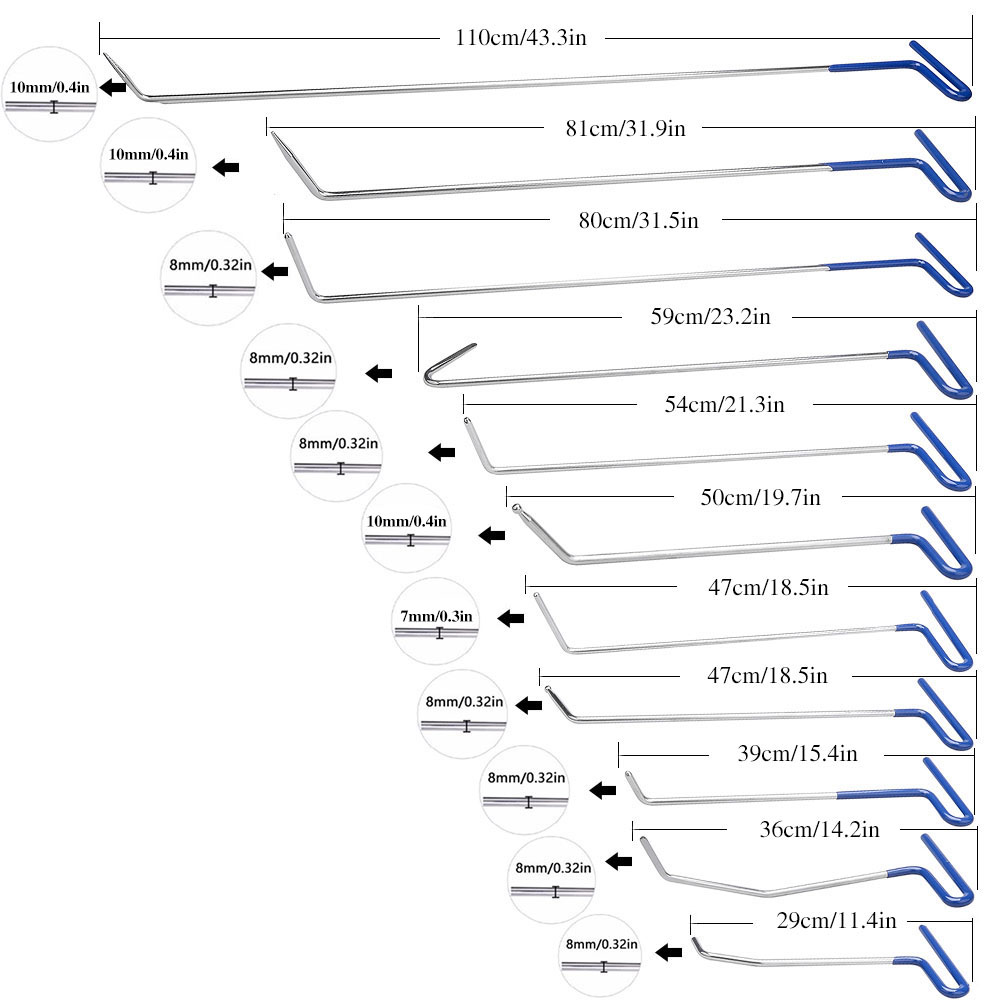 Druty PDR heble lance 23 szt usuwanie wgniecen Producent code SP MPT 1629DR