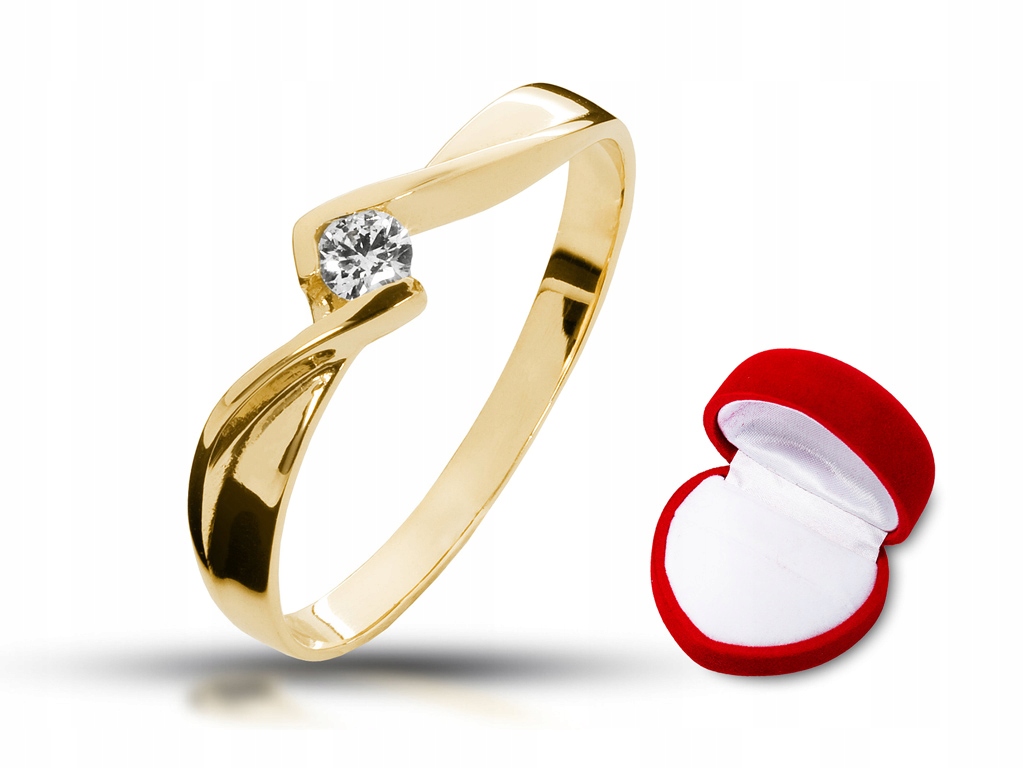 

Pierścionek zaręczynowy z brylantem 0,06ct Vs w24h