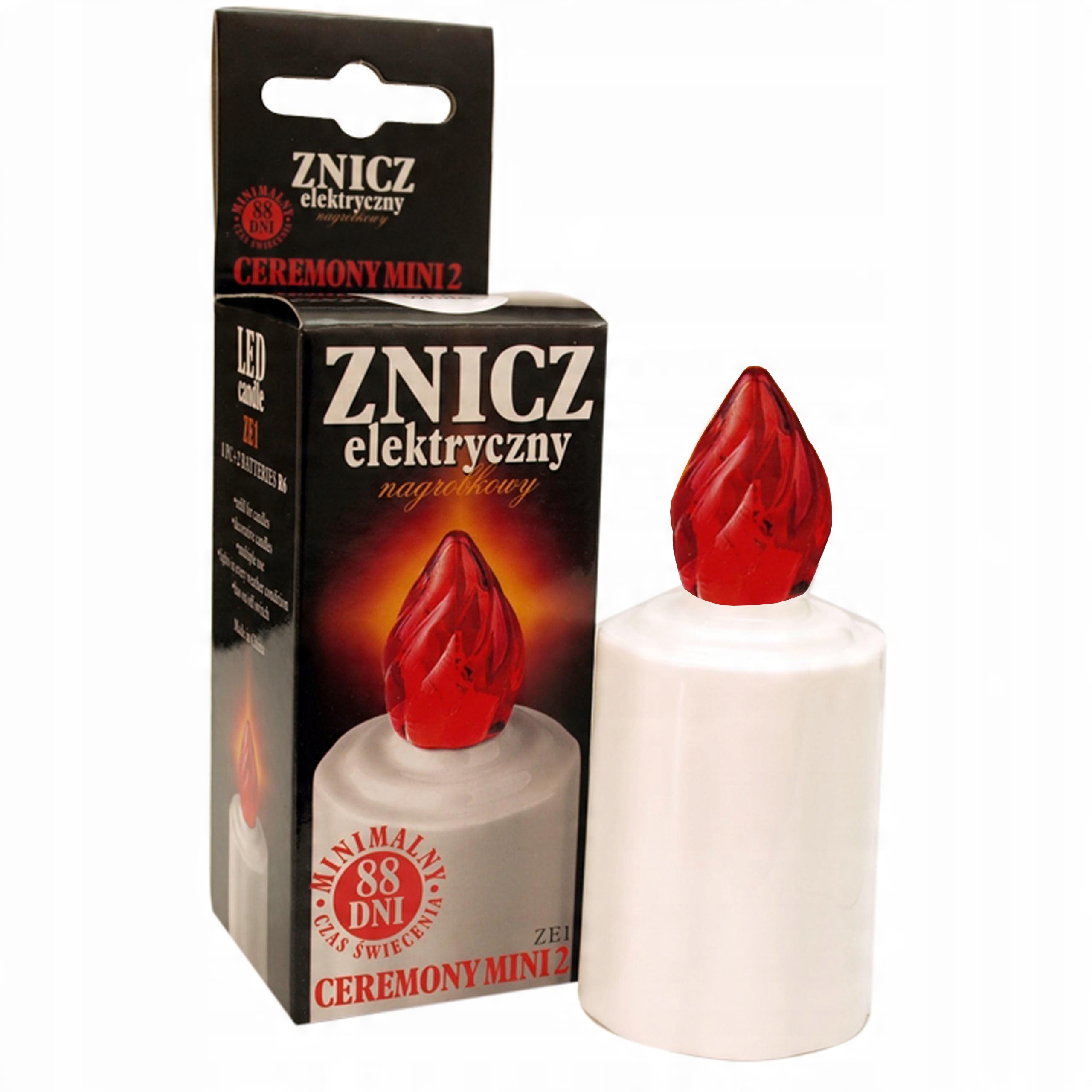 

Znicz Wkład Elektryczny ZE1 Led 88 dni Czerwony