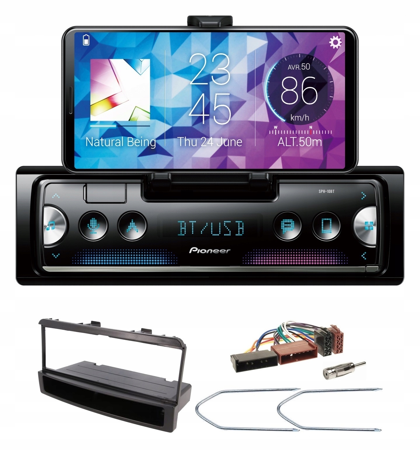 Automobilové rádio Pioneer SPH-10BT Bluetooth Aux Usb Ford Focus Mondeo