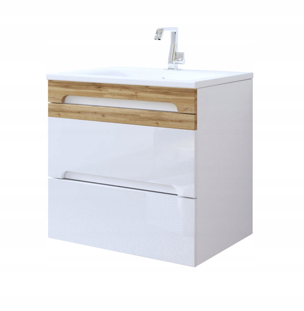 ZESTAW MEBLI ŁAZIENKOWYCH 60 CM GALAXY WHITE Kolor frontów biały