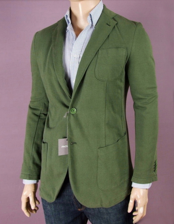PAOLONI ITALIAN GREEN CASUAL BLAZER r 50
