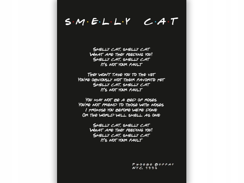 

Friends plakat serial Przyjaciele A3 Smelly Cat