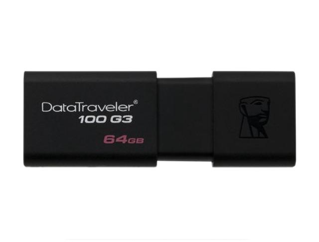 KINGSTON PENDRIVE DT100 G3 USB 3.0 64 ГБ цвет черный