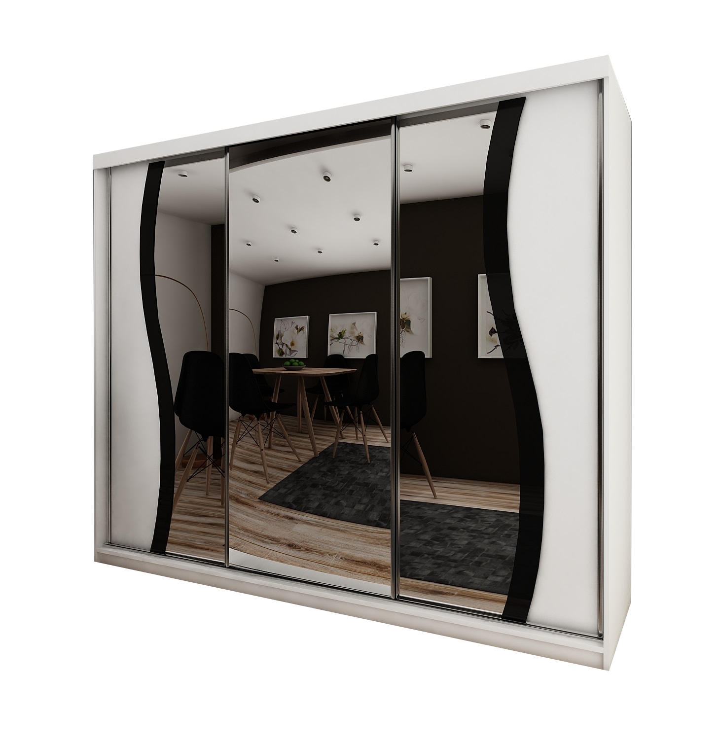 Skříň posuvná Barcelona B-9 250 Bílá Sonoma