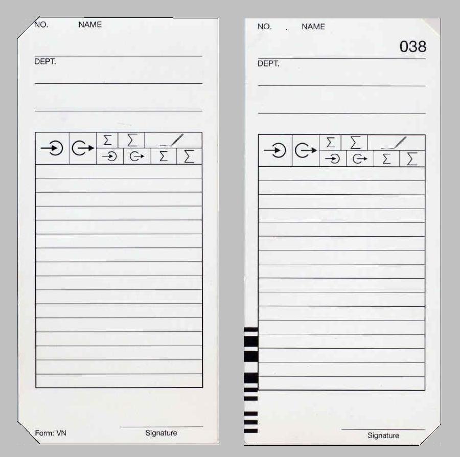 Karty zegarowe kodowane RCP - QR-7550, QR-475 EAN (GTIN) 5903754814167